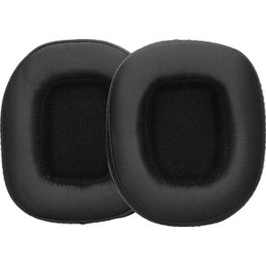 kwmobile - Oorkussens - Zwart - Kunstleer en Schuim - 2 Stuks