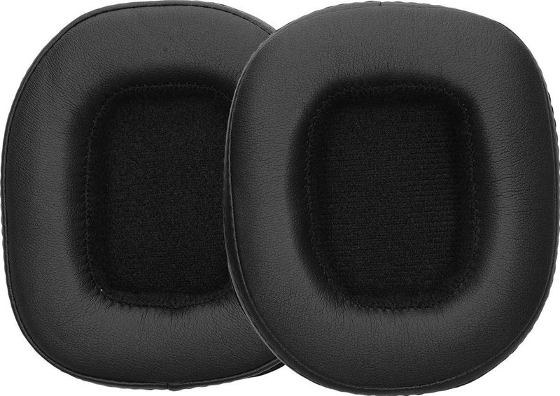 kwmobile - Oorkussens - Zwart - Kunstleer en Schuim - 2 Stuks