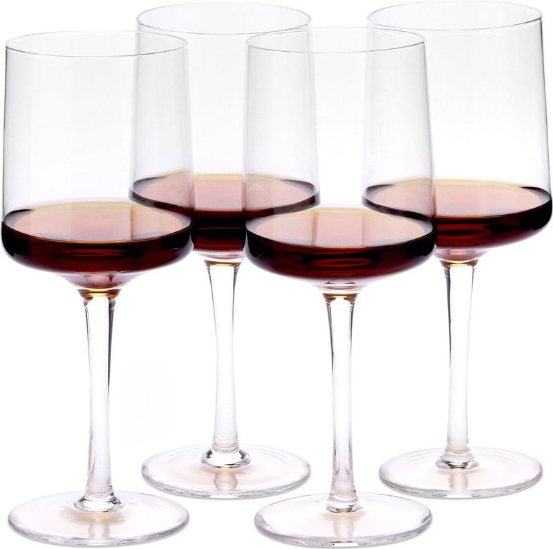 Navaris - Set van Vier - Wijnglazen - Transparant - Hoge Voet