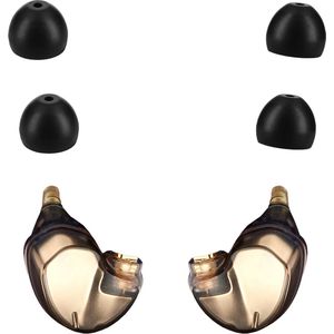 kwmobile 4x cover voor in-ear oortjes geschikt voor Shure SE215 / 535 / 846 - Vervangende oordopjes in zwart
