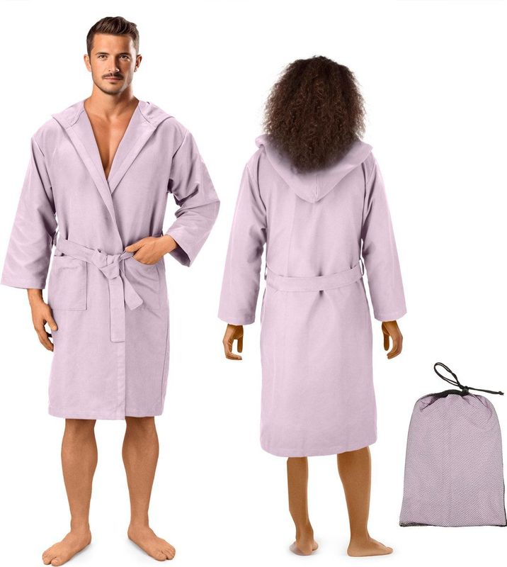 JEMIDI - Badjas - Microvezel - Sneldrogend - Met Capuchon