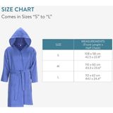 JEMIDI - Unisex - Badjas - Blauw - Microvezel, Sneldrogend, Met Capuchon