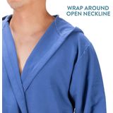 JEMIDI - Unisex - Badjas - Blauw - Microvezel, Sneldrogend, Met Capuchon