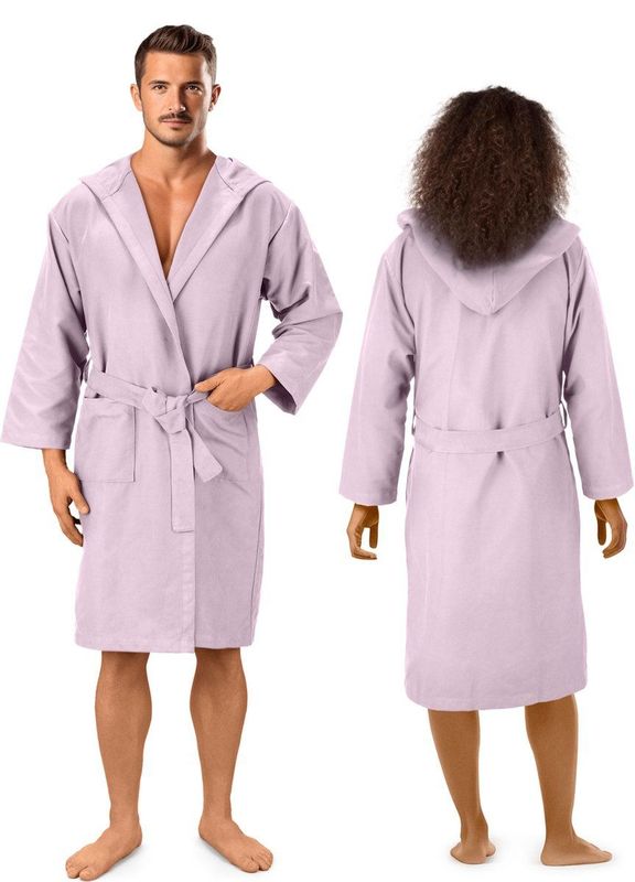 JEMIDI - Unisex - Badjas - Lila - Sneldrogend, Microvezel, Met Capuchon