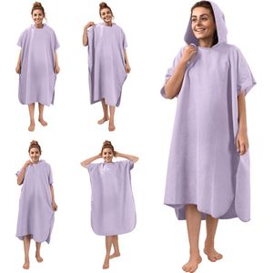 JEMIDI - Microvezel Badponcho - Dames - Met Capuchon - Sneldrogend en Licht Materiaal