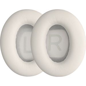kwmobile 2x Oorkussens - Earpads voor Koptelefoon - Wit - Kunstleer en Schuim