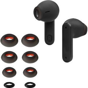 kwmobile 8x Reserve Covers voor Oordopjes - Zwart - Silicone