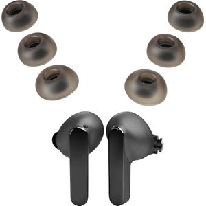 kwmobile - 6x Vervangende Oordopjes - Zwart - Siliconen