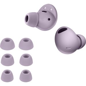 kwmobile 6x cover voor in-ear oortjes geschikt voor Samsung Galaxy Buds 2 Pro - Vervangende oordopjes van siliconen in lavendel - 3 maten