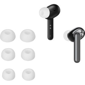 kwmobile 6x Cover voor In-Ear Oortjes - Vervangende Oordopjes - Wit - Siliconen