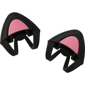 kwmobile - Kattenoortjes - Zwart / Roze - Van Silicone