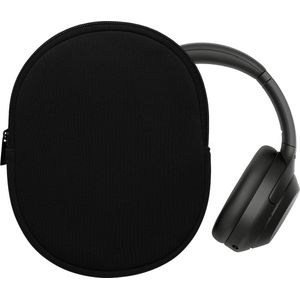 kwmobile hoes geschikt voor Sony WH-1000XM4 / WH-1000XM3 - 21,5 x 16 cm - Beschermhoes voor headset in zwart - Van neopreen