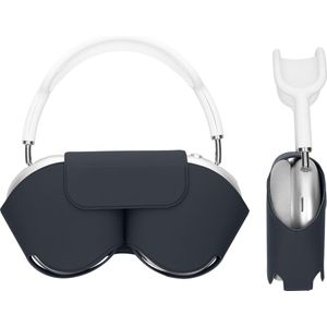 kwmobile cover voor over-ear koptelefoon - geschikt voor Apple AirPods Max - Van polyester - In donkerblauw