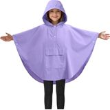 JEMIDI - Regenponcho - Paars - Waterdicht en Ademend - Voor Kinderen van 3 tot 5 Jaar