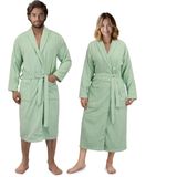 HOMELEVEL - Badstof Badjas - Unisex - 100% Katoen - Kimono Design