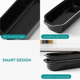 Navaris - Aardewerken Brood Bakvorm - Zwart - 34 x 13,5 x 14 cm - Met Deksel