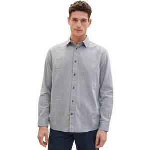TOM TAILOR Herenhemd, 34614 - Navy Structure, XXL