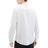 Tom Tailor - Lange Mouw Overhemd - Wit - Heren - 100% Katoen