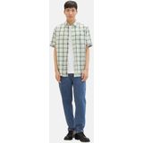 TOM TAILOR Overhemd  lichtgrijs / lichtgroen / wit