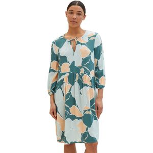 Jurk - Patroon - Viscose - Strikdetail - Regular Fit