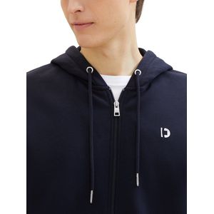 Tom Tailor Denim - Vest met Capuchon - Heren - Blauw - Katoen - 1041206