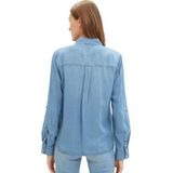 TOM TAILOR - Damesblouse - Clean Mid Stone Blue Denim - 10113