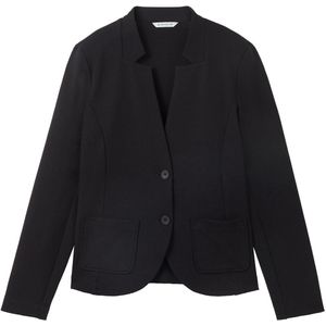 TOM TAILOR - Basic Blazer - Deep Black - Polyester - Katoen
