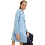 TOM TAILOR Dames 1040482 jas, 35064-Fjord Blue Ck Structure, XXL, 35064 - Fjord Blue Ck Structure, XXL