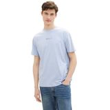 Tom Tailor Relaxed Printed T-shirt Met Korte Mouwen Blauw XL Man