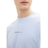 Tom Tailor Relaxed Printed T-shirt Met Korte Mouwen Blauw XL Man