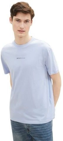Tom Tailor Relaxed Printed T-shirt Met Korte Mouwen Blauw XL Man