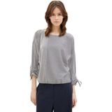 Gestreept Shirt - Lange Mouwen - Viscose Polyester Elastaan - Losse Pasvorm