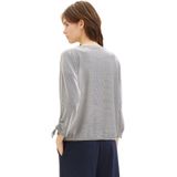 Gestreept Shirt - Lange Mouwen - Viscose Polyester Elastaan - Losse Pasvorm