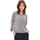 Gestreept Shirt - Lange Mouwen - Viscose Polyester Elastaan - Losse Pasvorm