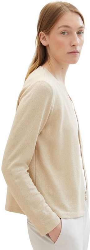 TOM TAILOR - 1041290 - T-shirt - Beige Zand Gemengd - Lange Mouwen