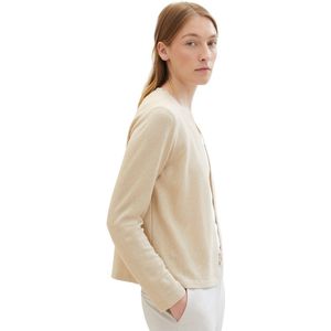 TOM TAILOR - 1041290 - T-shirt - Beige Zand Gemengd - Lange Mouwen