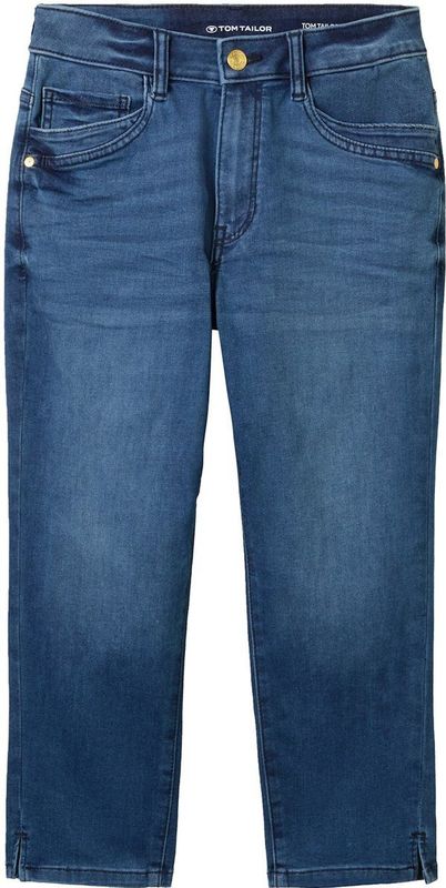TOM TAILOR - Kate Slim Fit - Capri Damesjeans - Mid Stone Wash Denim