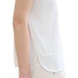 Tom Tailor - Fabric Mix T-shirt - Zwart - Katoen