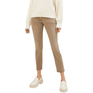 Tom Tailor Dames Chino Broek TAPERED RELAXED comfort/relaxed Beige 42W / 28L Volwassenen