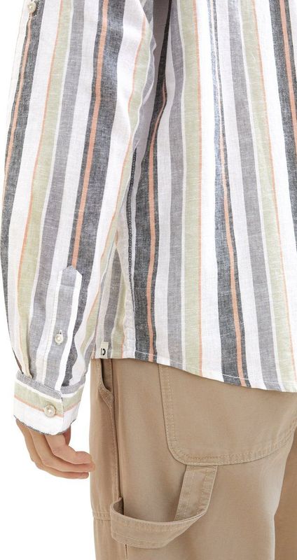 Tom Tailor - 1041225 - Heren Shirt - Katoen-Linnen - Relaxed Fit