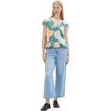 Blouse - Patroon - Viscose - Korte Mouwen - Regular Fit