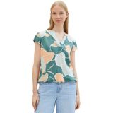 Blouse - Patroon - Viscose - Korte Mouwen - Regular Fit