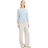 Blouse - Gestreept - Viscose - Losse Pasvorm - Driekwart Mouw