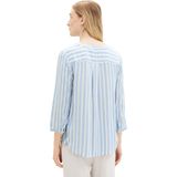 Blouse - Gestreept - Viscose - Losse Pasvorm - Driekwart Mouw
