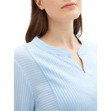 Blouse - Gestreept - V-hals - Gerecycled Polyester - Katoen