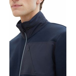 Tom Tailor - Sweatvest - Heren - Blauw - Katoen - 1040922