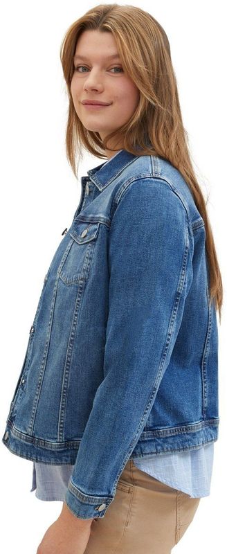 TOM TAILOR MY TRUE ME - Jeansjack - Blue Denim - Met Knoopsluiting - 4 Zakken