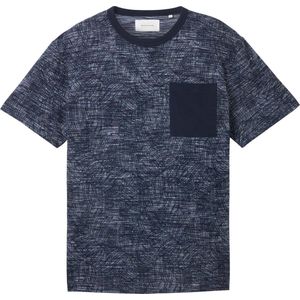 TOM TAILOR allover printed spacedye tee Heren T-shirt