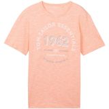 Tom Tailor - T-Shirt - Logo-Print - Regular Fit - Korte Mouwen - Zwart