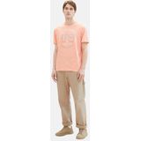 Tom Tailor - T-Shirt - Logo-Print - Regular Fit - Korte Mouwen - Zwart